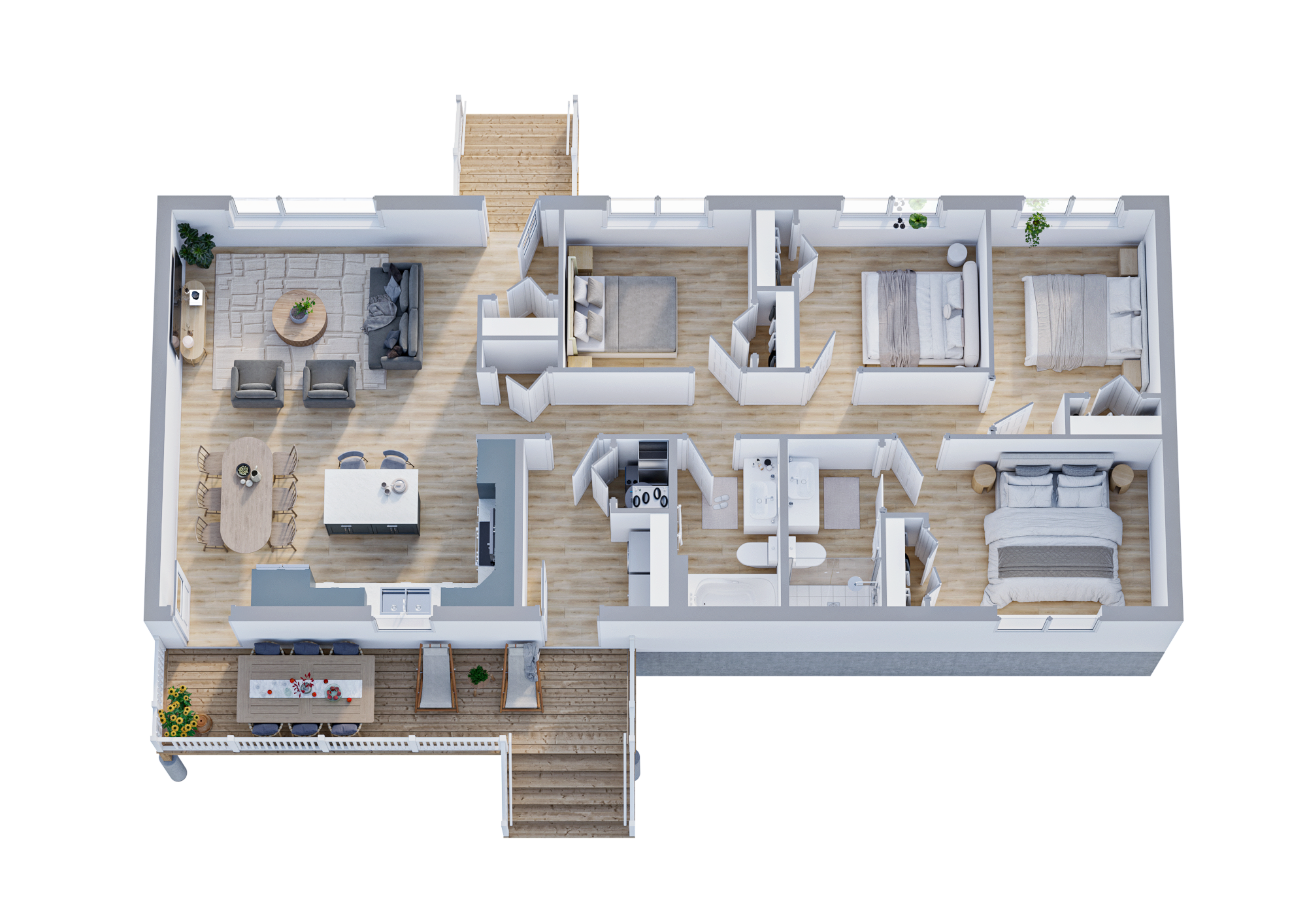 The Gladstone_4B2B_SC_3D_Floor Plan