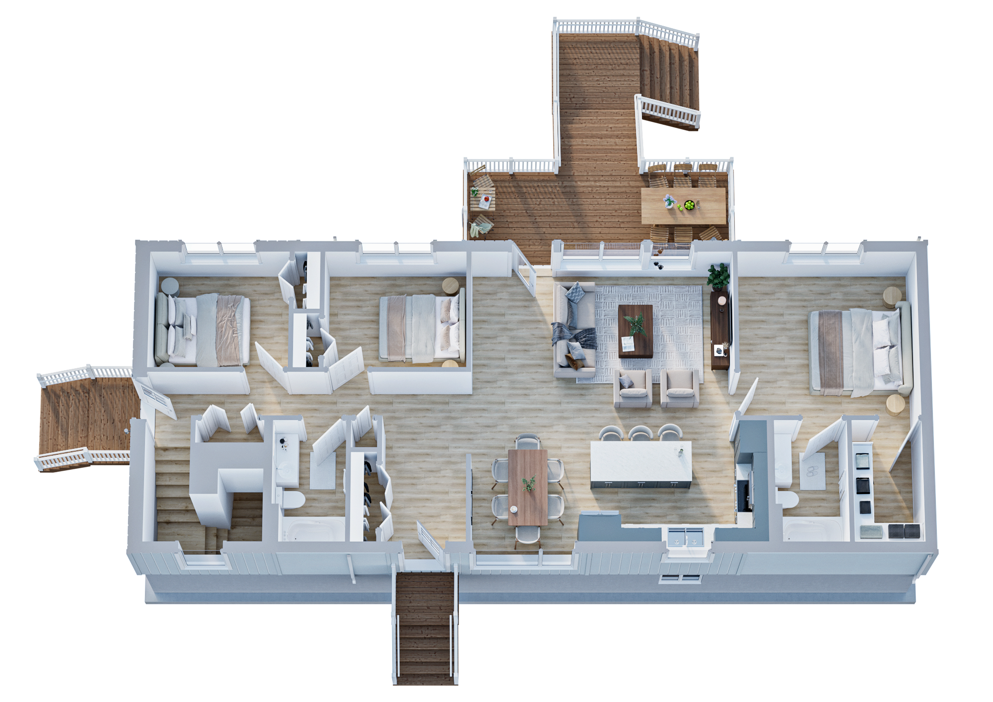 The Hatley_B_3D_Floor Plan